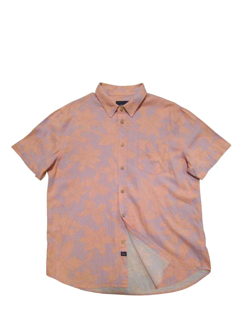 Rails Carson Men's L Floral Short Sleeve Collared Button-Up Shirt Pockets